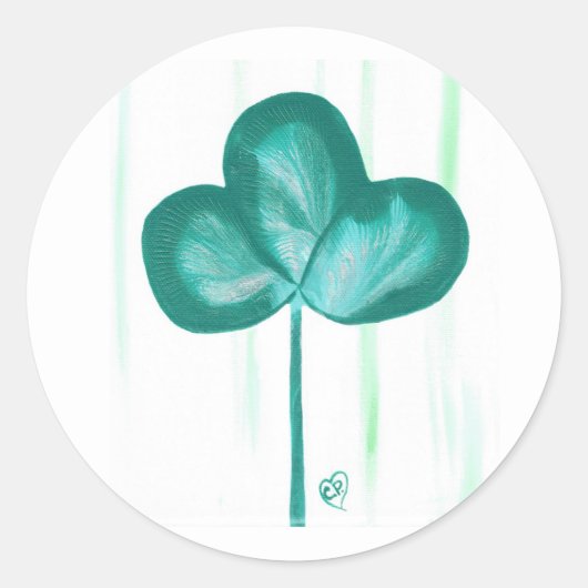 Abstract 3 Leaf Clover Shamrock Stickers (Voorkant)