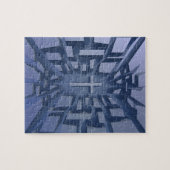 Abstract 3D Christelijk kruis Legpuzzel (Horizontaal)