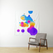 Abstract 3d colorful gradient drops liquid on whit wandkleed (In Situ (horizontaal))