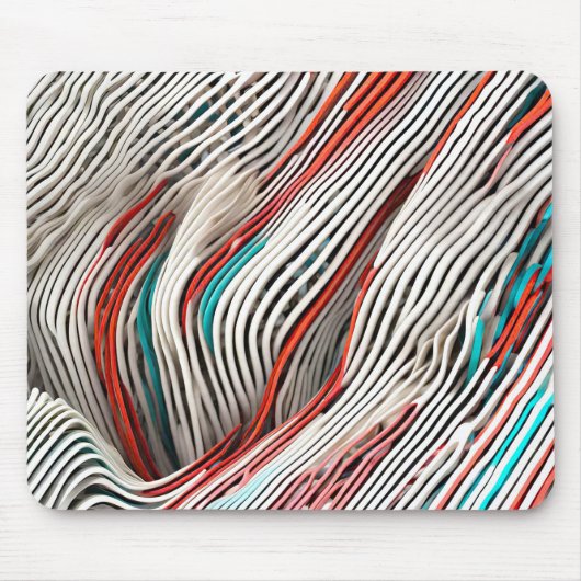 Abstract 3D draadontwerp Muismat (Voorkant)