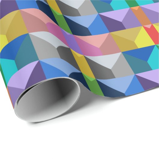Abstract 3D driehoek patroon Cadeaupapier (Rol Hoek)