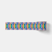 Abstract 3D driehoek patroon Grosgrain Lint (Voorkant)