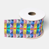 Abstract 3D driehoek patroon Grosgrain Lint (Spoel)