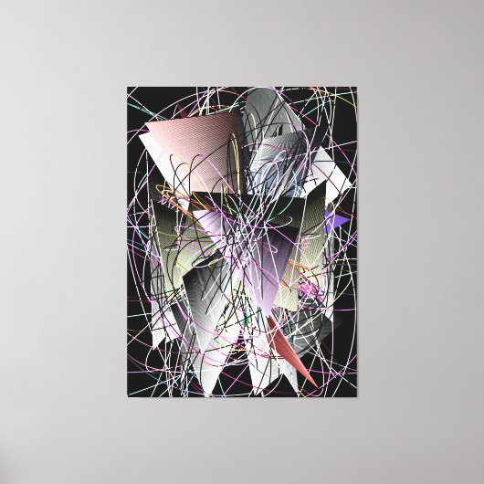 Abstract 3d Geometric Pattern Canvas Afdruk (Voorkant)