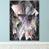 Abstract 3d Geometric Pattern Canvas Afdruk (Insitu (Houten vloer))
