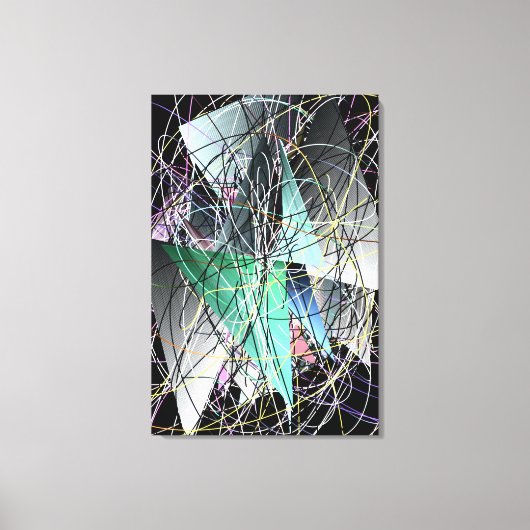 Abstract 3D geometrisch kunstpatroon Canvas Afdruk (Voorkant)