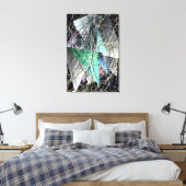 Abstract 3D geometrisch kunstpatroon Canvas Afdruk (Insitu (Slaapkamer))