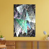 Abstract 3D geometrisch kunstpatroon Canvas Afdruk (Insitu (Woonkamer))