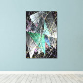 Abstract 3D geometrisch kunstpatroon Canvas Afdruk (Insitu (Houten vloer))