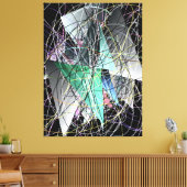 Abstract 3D geometrisch kunstpatroon Canvas Afdruk (Insitu (Woonkamer))