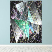 Abstract 3D geometrisch kunstpatroon Canvas Afdruk (Insitu (Houten vloer))