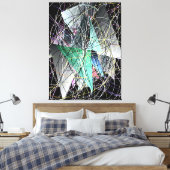 Abstract 3D geometrisch kunstpatroon Canvas Afdruk (Insitu (Slaapkamer))