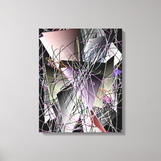 Abstract 3D geometrisch patroon  Canvas Afdruk (Voorkant)