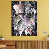 Abstract 3D geometrisch patroon  Canvas Afdruk (Insitu (Woonkamer))