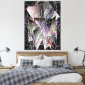 Abstract 3D geometrisch patroon  Canvas Afdruk (Insitu (Slaapkamer))