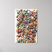 Abstract 3D geometrisch patroon Canvas Afdruk (Voorkant)