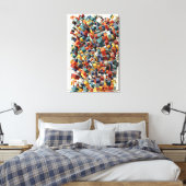 Abstract 3D geometrisch patroon Canvas Afdruk (Insitu (Slaapkamer))