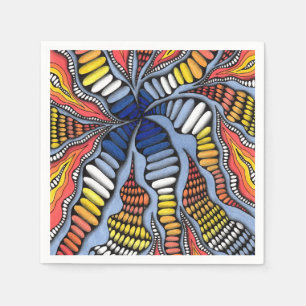Abstract 3D organisch golf Zen Doodle patroon papi Servet