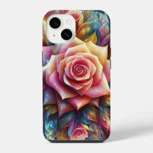 Abstract 3D-Roos iPhone 14 Hoesje