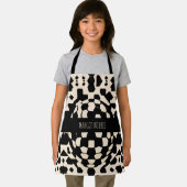 Abstract 3D Voetbal Zwart Biege Geometrisch Patroo Schort (Insitu)