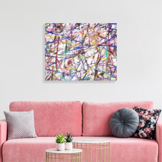 Abstract 432 van Kristalin Davis Canvas Afdruk (Insitu (Woonkamer))