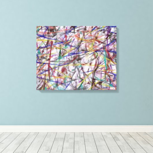 Abstract 432 van Kristalin Davis Canvas Afdruk (Insitu (Houten vloer))