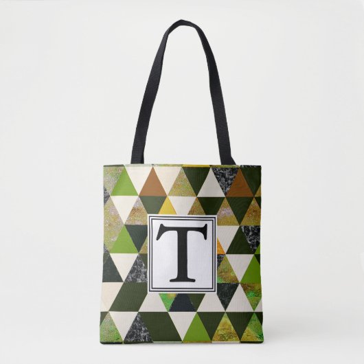Abstract #475 Monogram Tote Bag (Voorkant)