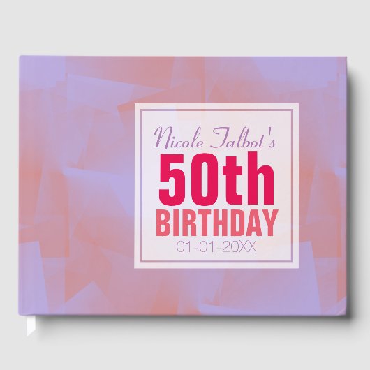 Abstract 50e Birthday-gastenboek Gastenboek (Voorkant)