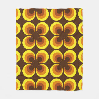Abstract. 60s kleurrijk naadloos patroon, retro-st fleece deken