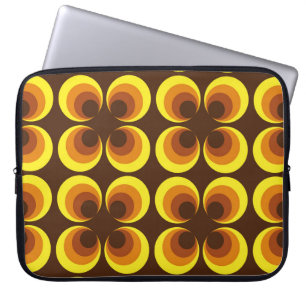 Abstract. 60s kleurrijk naadloos patroon, retro-st laptop sleeve