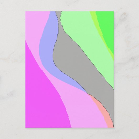 Abstract 703 - Retro Groovy roze en groen Briefkaart (Voorkant)