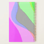 Abstract 703 - Retro Groovy Roze En Groen Planner (Achterkant)