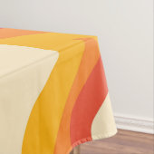 Abstract 70s Retro Sinaasappel Blauw Wavy Stripe P Tafelkleed (Voorbeeld)