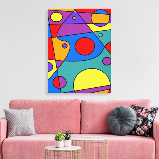 Abstract #71 canvas afdruk (Insitu (Woonkamer))