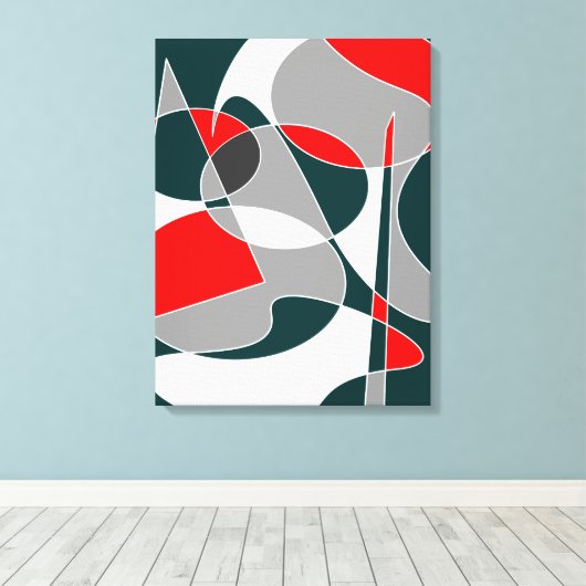 Abstract #76 canvas afdruk (Insitu (Houten vloer))