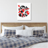 Abstract #81 canvas afdruk (Insitu (Slaapkamer))