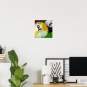 Abstract 8 en 9 Ball Poster (Thuiskantoor)
