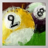 Abstract 8 en 9 Ball Poster (Voorkant)