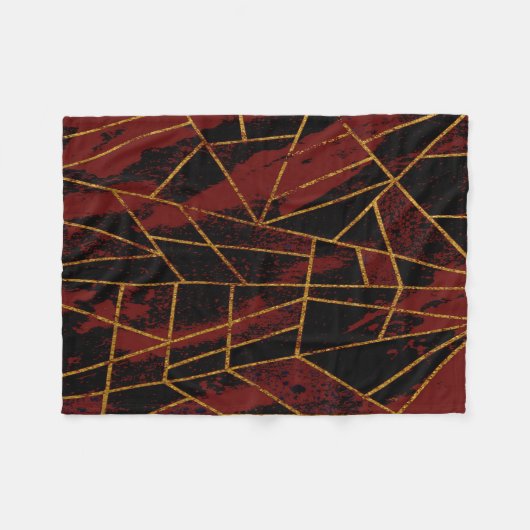 Abstract #940 Rood Fleece Deken (Voorkant (Horizontaal))