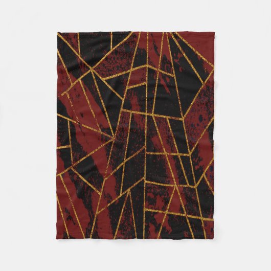 Abstract #940 Rood Fleece Deken (Voorkant)