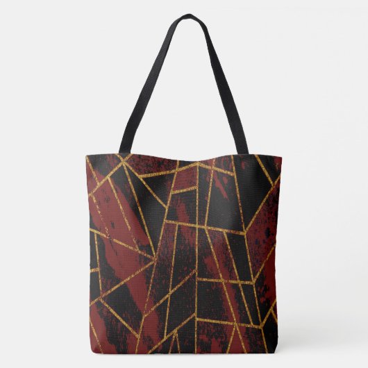 Abstract #940 Rood Tote Bag (Achterkant)