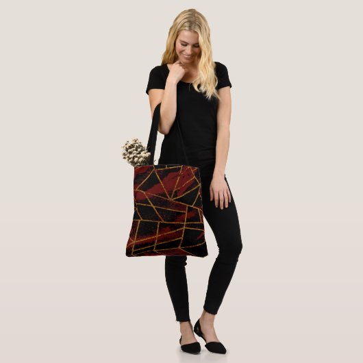 Abstract #940 Rood Tote Bag (Op model)
