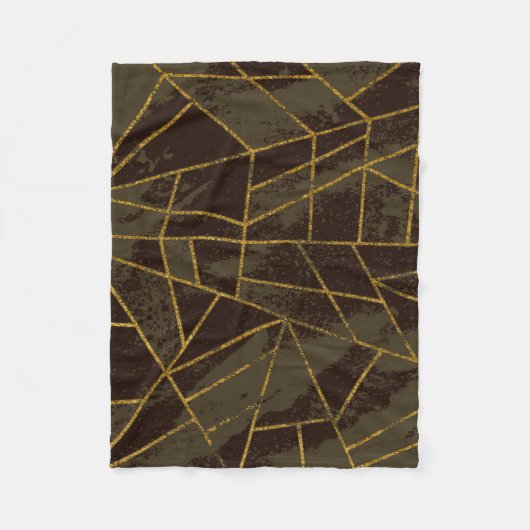 Abstract #941 Brown Fleece Deken (Voorkant)