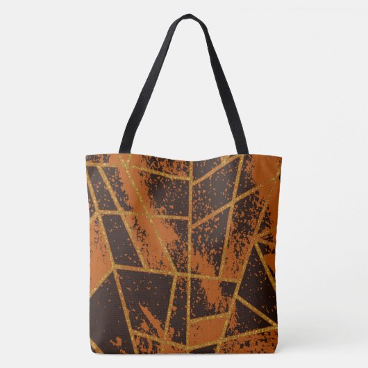 Abstract #944 Brown Tote Bag (Achterkant)