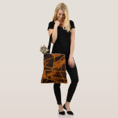 Abstract #944 Brown Tote Bag (Op model)