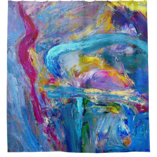 Abstract 97 Expressionist Douchegordijn (Voorkant)