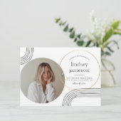 Abstract | Aankondiging blauwe foto-Afstuderen (Staand voorkant)