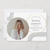 Abstract | Aankondiging blauwe foto-Afstuderen (Voorkant)