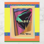 Abstract Aanpassen Wijn Etiket (Enkel label)