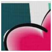 Abstract aardbeien ijs stof (Close Up)